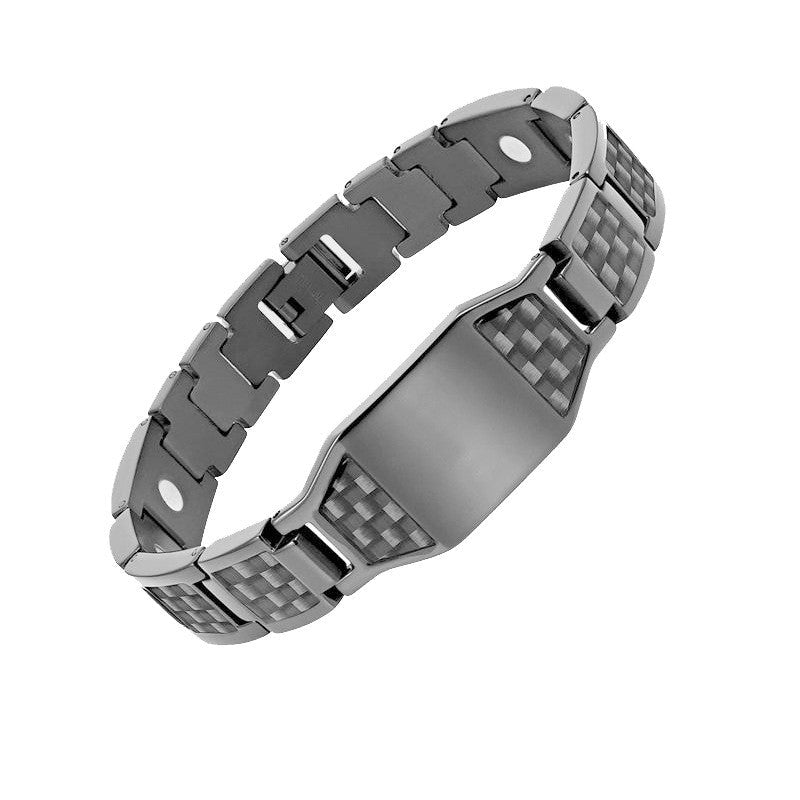 Carbon Fiber Titanium Steel Bracelet Magnet - Premium 7 from ACEntDesigns - Just $47.18! Shop now at ACEntDesigns