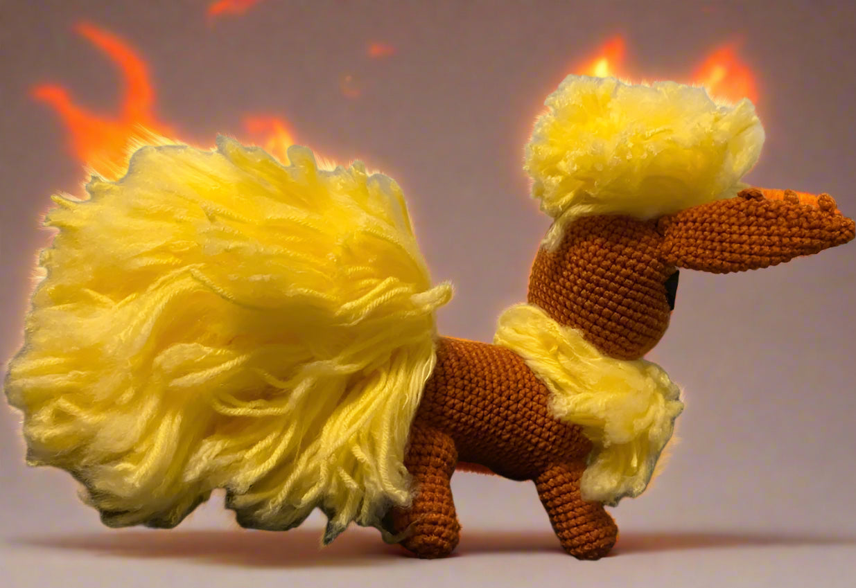 Flareon Crochet Doll - Premium  from ACEntDesigns - Just $35! Shop now at ACEntDesigns